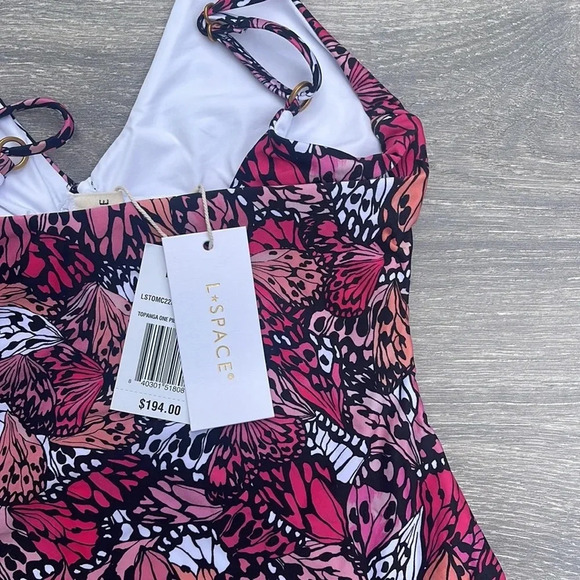 L*Space Printed Topanga One Piece Swimsuit, wings n things - Picture 11 of 12